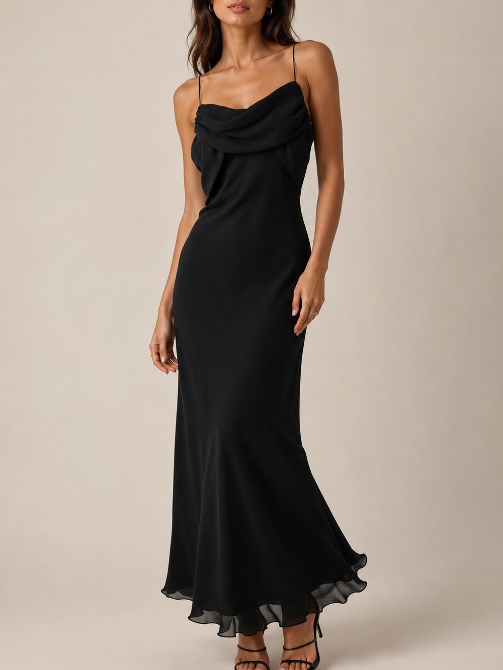 Betsy Adam Classic Evening Gown Size 4 Black Elegant